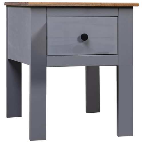 Bedside Cabinet Grey 46x40x57 cm Pine Panama Range