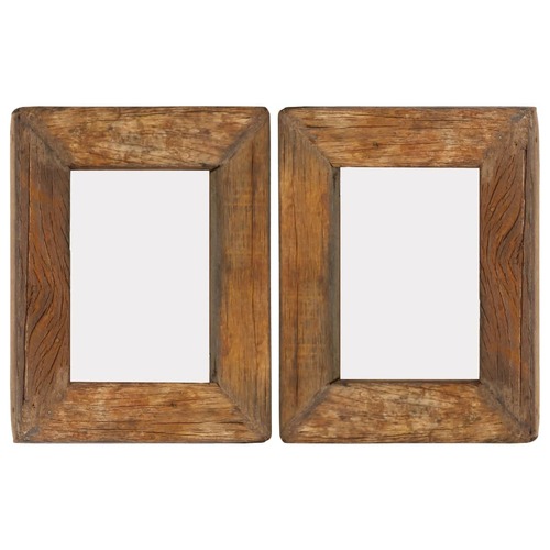 Photo Frames 2 pcs 23x28 cm Solid Reclaimed Wood and Glass