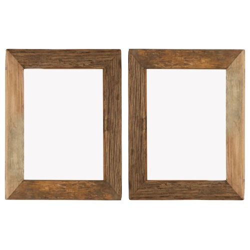 Photo Frames 2 pcs 34x40 cm Solid Reclaimed Wood and Glass