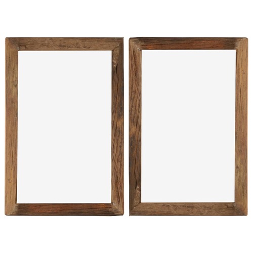 Photo Frames 2 pcs 50x70 cm Solid Reclaimed Wood and Glass