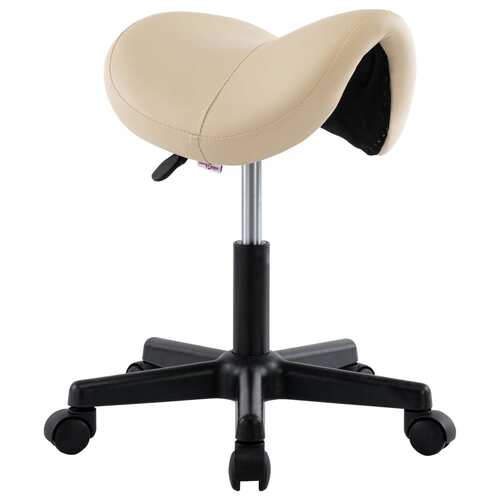 Work Stool Cream Faux Leather