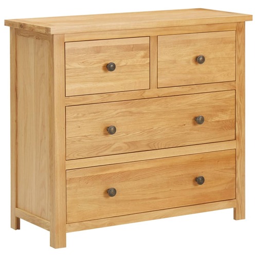 Chest of Drawers 80x35x75 cm Solid Oak Wood