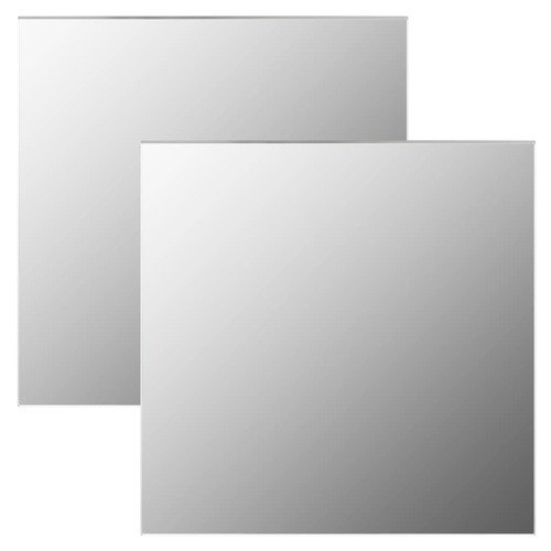 Wall Mirrors 2 pcs 50x50 cm Square Glass
