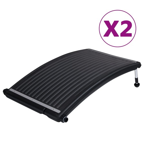 Curved Pool Solar Heating Panels 2 pcs 110x65 cm