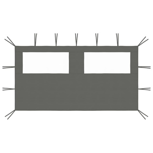 Gazebo Sidewall with Windows 4x2 m Anthracite