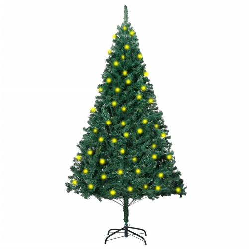 Artificial Pre-lit Christmas Tree with Thick Branches Green 150 cm