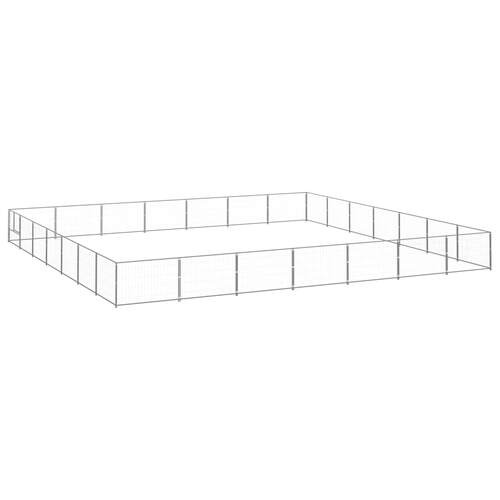 Dog Kennel Silver 49 m² Steel