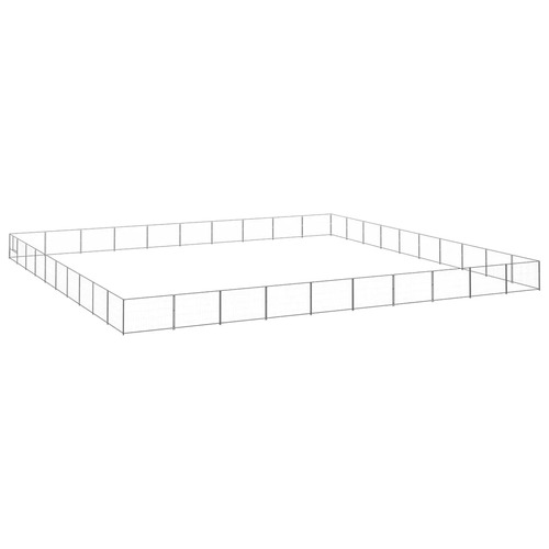Dog Kennel Silver 100 m² Steel