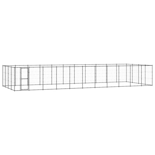 Outdoor Dog Kennel Steel 53.24 m²