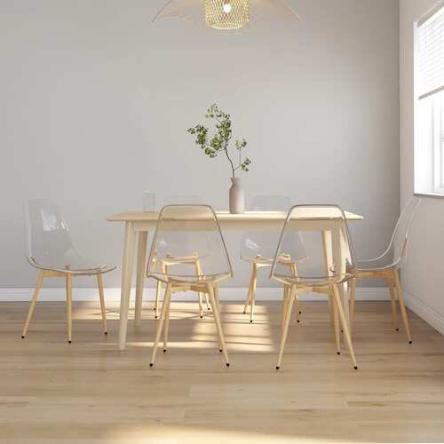 Dining Chairs 6 pcs Transparent PET
