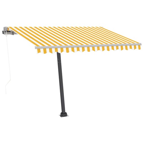 Automatic Awning with LED&Wind Sensor 300x250 cm Yellow/White