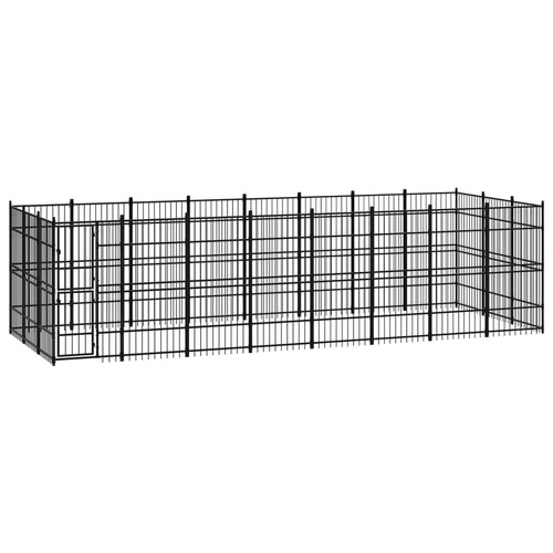 Outdoor Dog Kennel Steel 22.12 m²