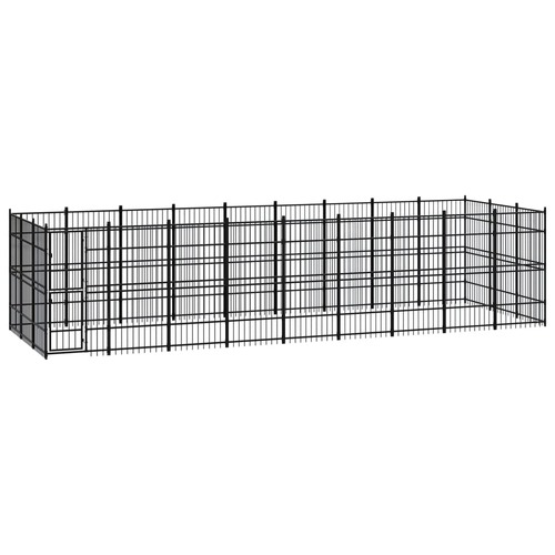 Outdoor Dog Kennel Steel 24.88 m²