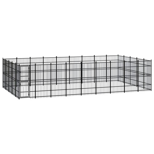Outdoor Dog Kennel Steel 41.47 m²