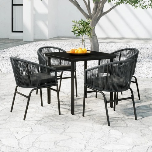 5 Piece Garden Dining Set Grey