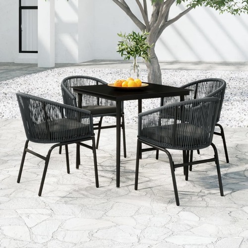 5 Piece Garden Dining Set Grey