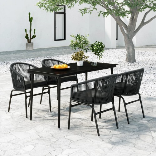 5 Piece Garden Dining Set Grey