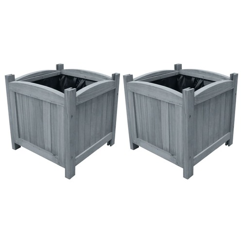 Garden Raised Beds 2 pcs 30x30x30 cm Solid Firwood