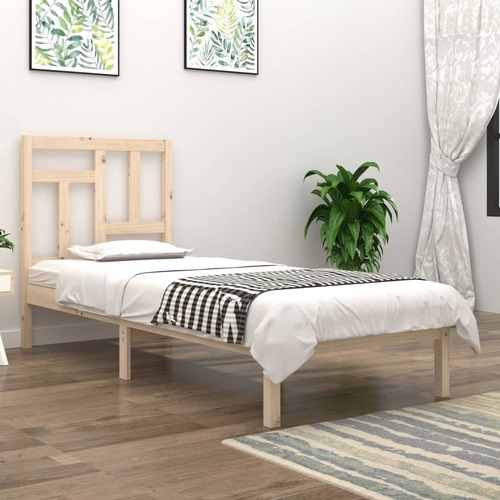 Bed Frame Solid Wood Pine 92x187 cm Single Size