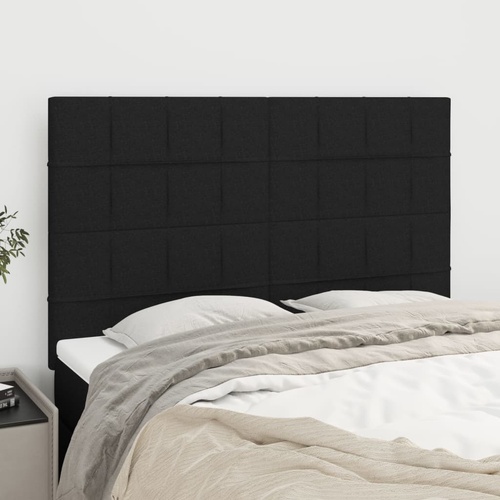 Headboard Black 144x5x118/128 cm Fabric