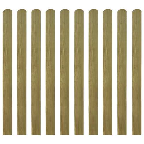 Impregnated Fence Slats 10 pcs Wood 120 cm