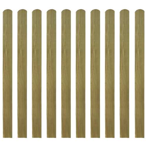 Impregnated Fence Slats 10 pcs Wood 120 cm