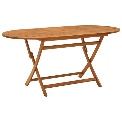 Folding Garden Table 160x85x75 cm Solid Eucalyptus Wood