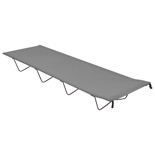 Camping Bed 180x60x19 cm Oxford Fabric and Steel Grey