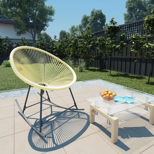 Outdoor Acapulco Chair Poly Rattan Beige