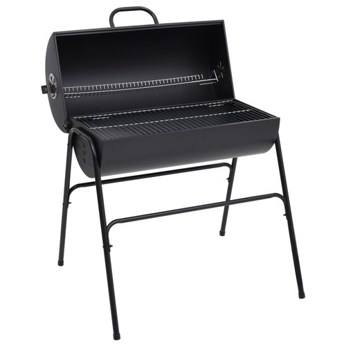 Barrel Grill with 2 Cooking Grids Black 80x95x90 cm Steel