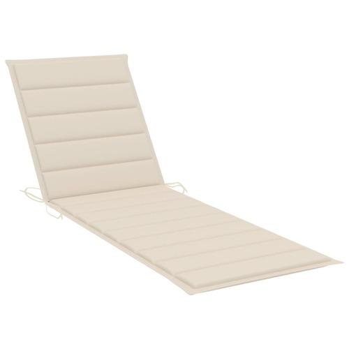 Sun Lounger Cushion Cream 200x60x3cm Oxford Fabric