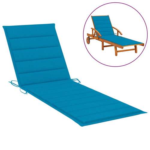 Sun Lounger Cushion Blue 200x70x3cm Oxford Fabric
