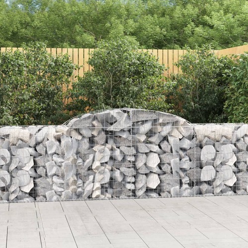 Arched Gabion Baskets 3 pcs 300x50x80/100 cm Galvanised Iron