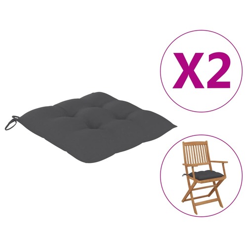 Chair Cushions 2 pcs Anthracite 40x40x7 cm Oxford Fabric