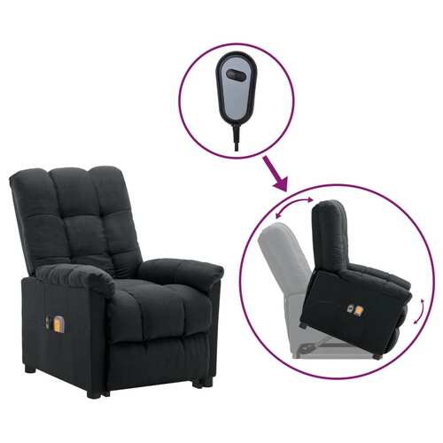 Stand up Massage Chair Dark Grey Fabric