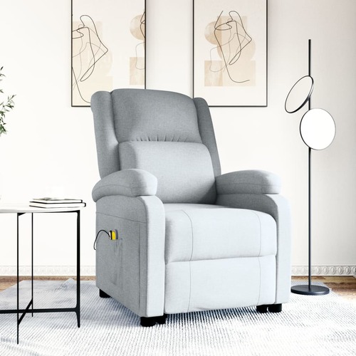 Stand up Massage Chair Light Grey Fabric