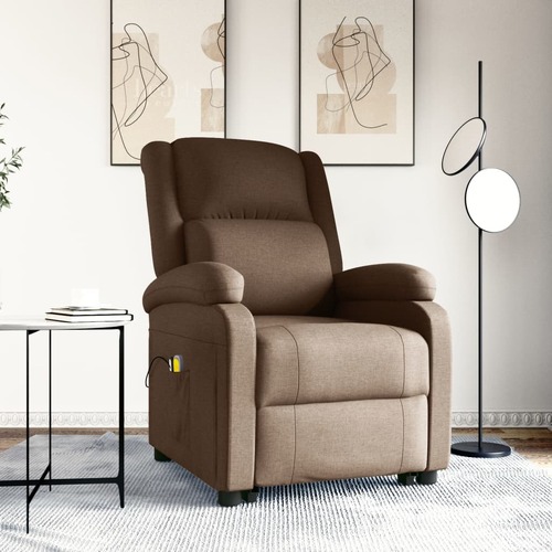 Stand up Massage Chair Brown Fabric