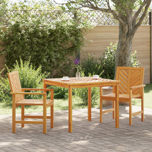 Garden Dining Set 3 pcs Brown Solid Acacia Wood