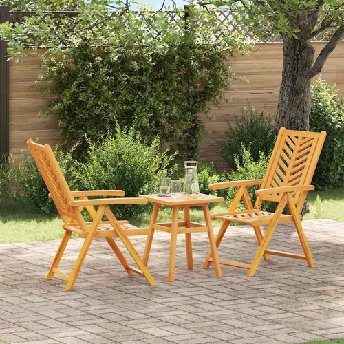 Garden Dining Set 3 pcs Brown Solid Acacia Wood