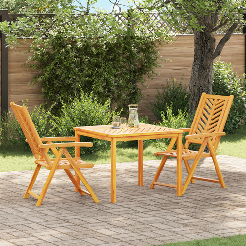 Garden Dining Set 3 pcs Brown Solid Acacia Wood