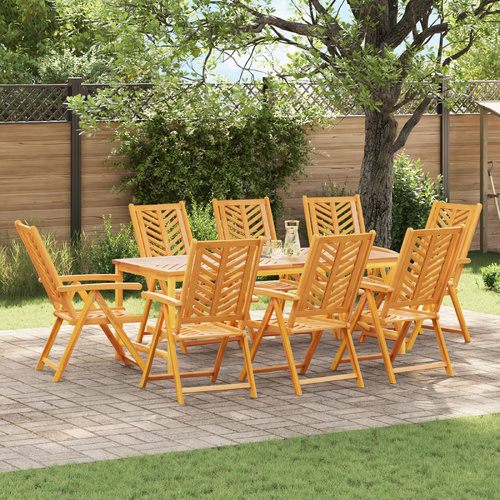 Garden Dining Set 9 pcs Brown 200 x 90 x 74 cm