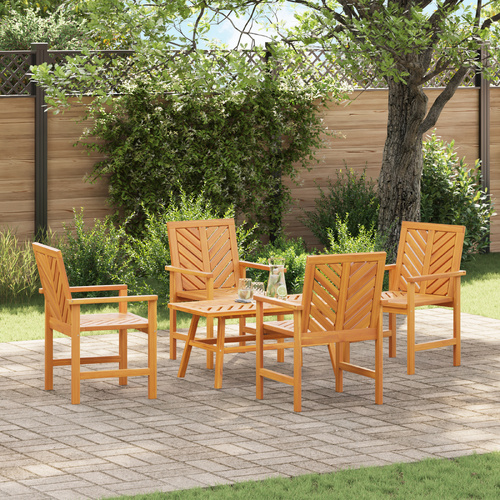 4 Piece Garden Lounge Set Solid Wood Acacia