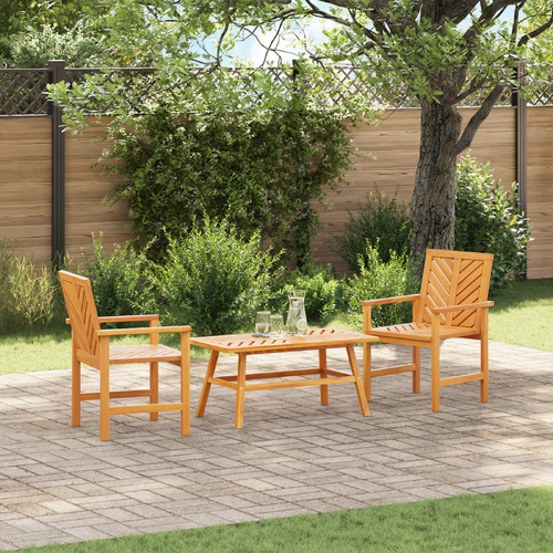 3 Piece Garden Lounge Set Solid Wood Acacia