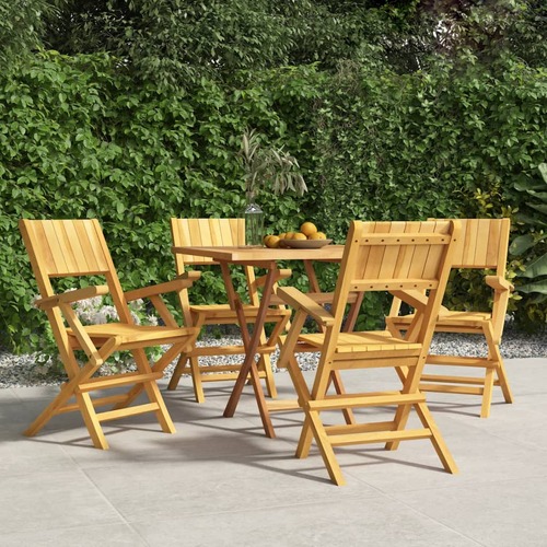 Folding Garden Chairs 4 pcs 55x61x90 cm Solid Wood Teak