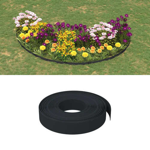 Garden Edgings 2 pcs Black 10 m 10 cm Polyethylene