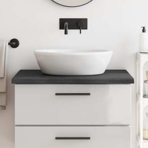 Bathroom Countertop Dark Brown 80x50x4 cm Treated Solid Wood