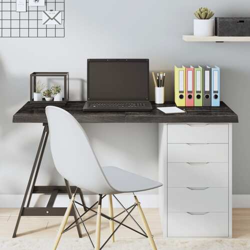Table Top Dark Brown 120x50x4 cm Treated Solid Wood Oak