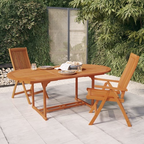 Garden Table 200x100x75 cm Solid Wood Eucalyptus