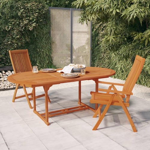 Folding Garden Chairs 2 pcs Solid Wood Eucalyptus