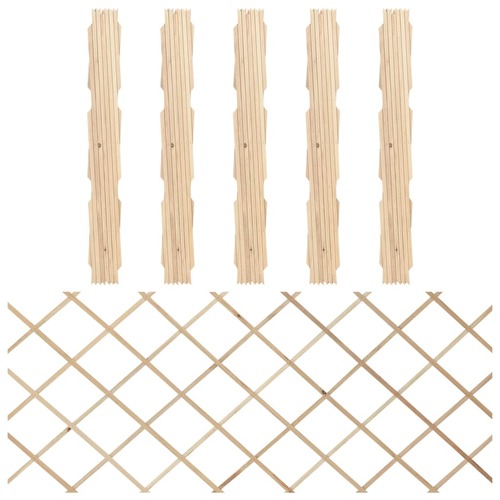 Trellis Fences 5 pcs Solid Firwood 180x80 cm